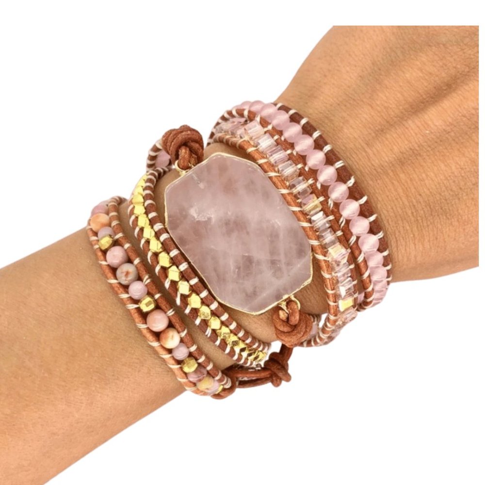Heart Chakra Crystal Wrap Bracelet